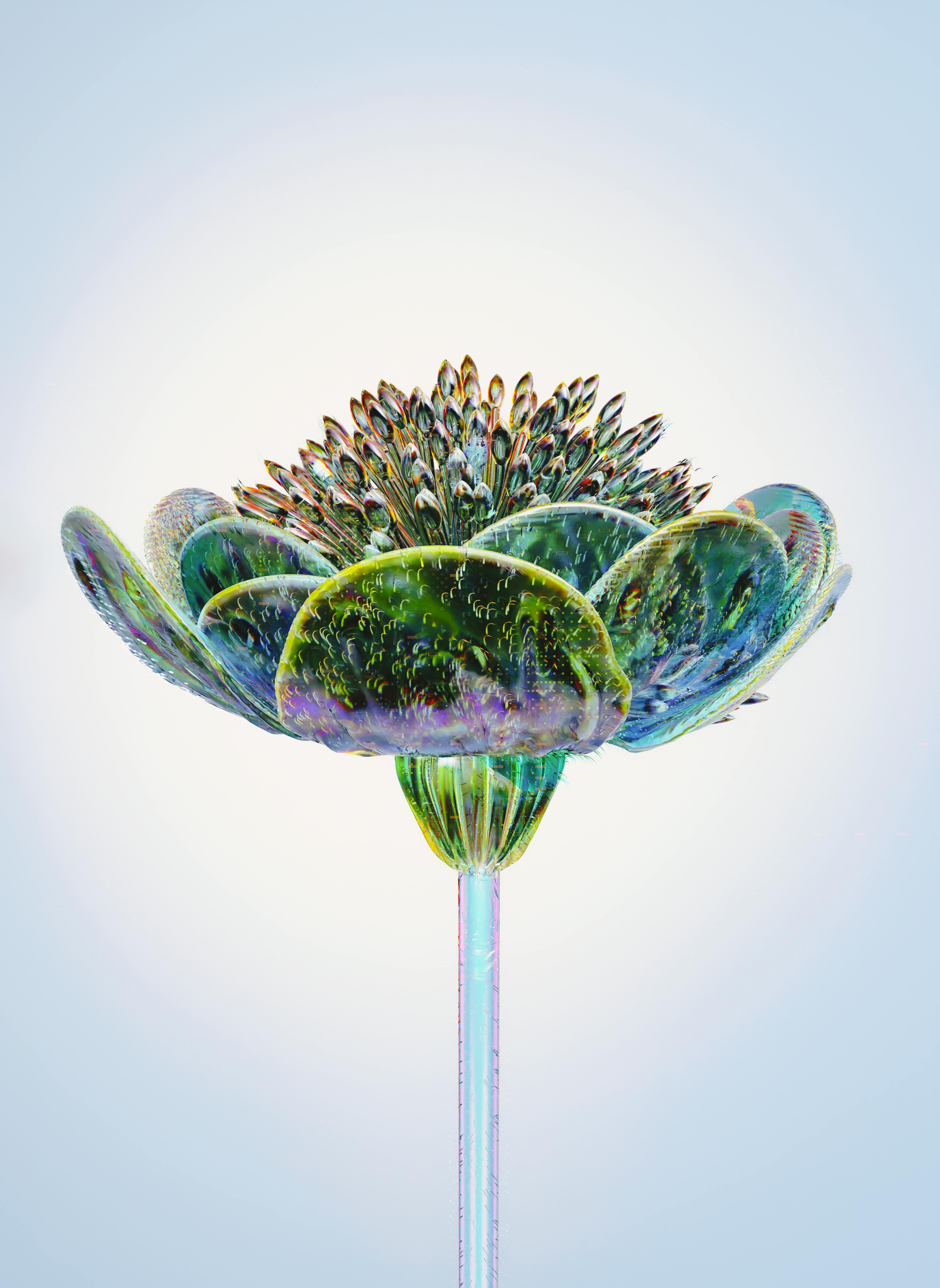 Abstract flower illustration representing growth and innovation